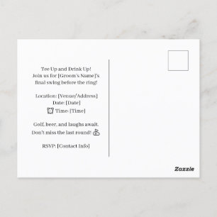 Golf Funny Saying for Bachelor Golfer Postcard