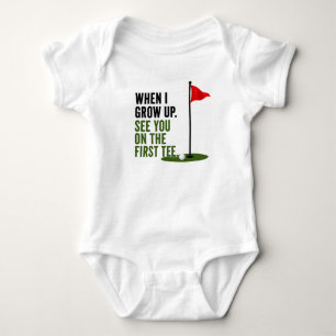 Golf funny saying for golfer baby bodysuit