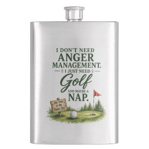 Golf Funny saying for golfer home decoration  Hip Flask