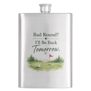 Golf Funny saying for golfer home decoration Hip Flask