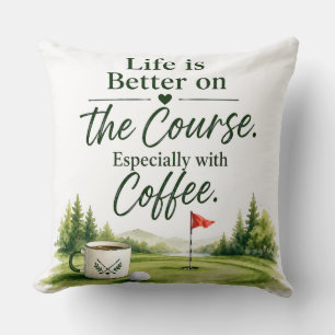 Golf Funny saying for golfer home decoration Throw Pillow