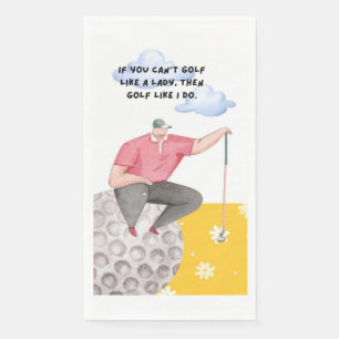 Golf Funny Saying for Golfer Napkin