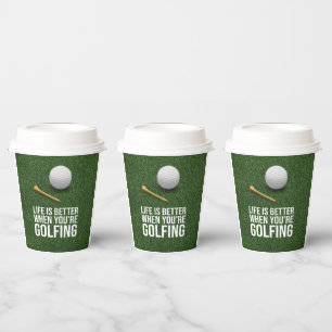 Golf funny saying for golfer party paper cups