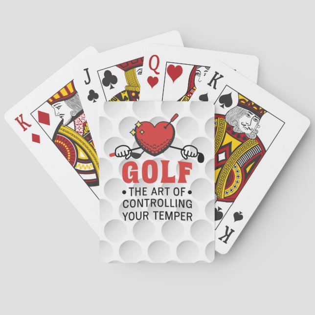Golf Funny Saying for golfer Playing Cards (Back)