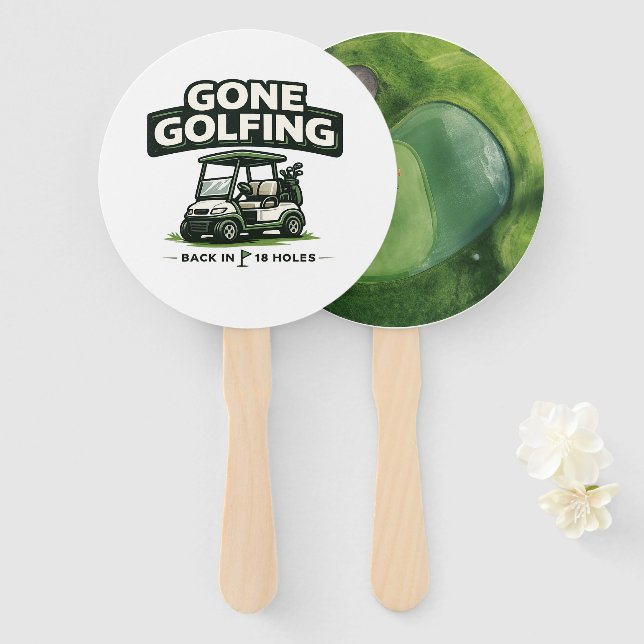 Golf Funny Saying Golfing  Retirement Hand Fan (Front and Back)