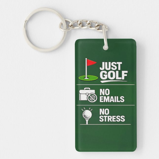 Golf Funny Saying Golfing  Retirement Keychain (Front)