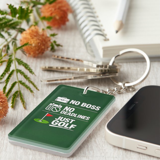 Golf Funny Saying Golfing  Retirement Keychain (Front Right)