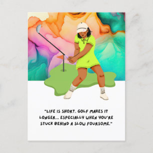 Golf funny saying  quote for golfer greeting postcard