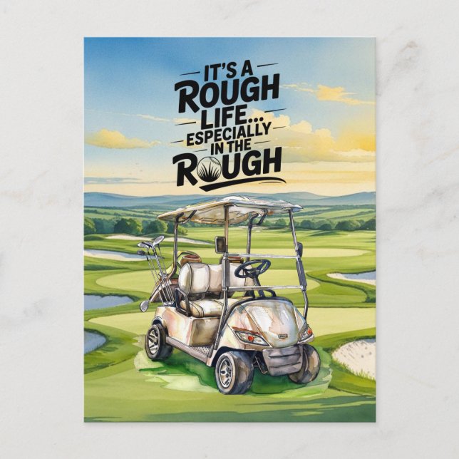 Golf funny saying quotes for golfer greeting postcard (Front)