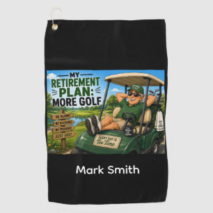 Golf funny saying with golfer towel