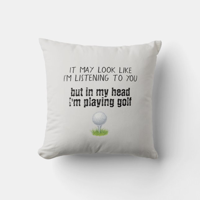 Golf funny throw pillow (Front)