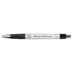 Golf Gal Pink Cart Flag Personalized Name Pen