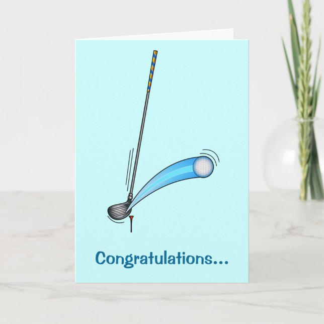 Golf Game Congratulations Card (Front)