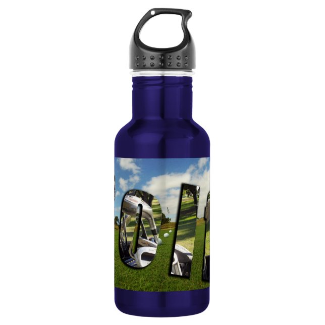 Golf Game Dimensional Logo, 532 Ml Water Bottle (Front)