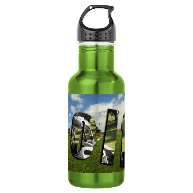 Golf Game Dimensional Logo, 532 Ml Water Bottle (Front)