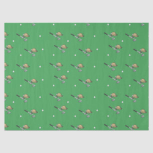 Golf gear on green tissue paper