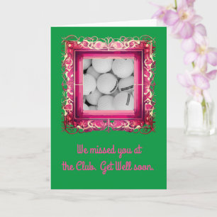 Golf Get Well Card, 5" x 7" Folded Get Well Card
