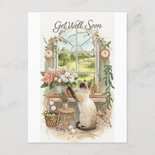 Golf Get well soon with golf course background Postcard