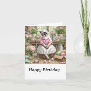 Golf gifts flower Happy Birthday to Golfer Card