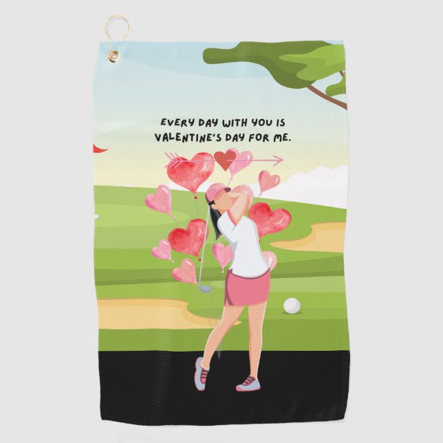 Golf gifts for Valentine's Day to Golfer  Golf Tow Golf Towel (Front)