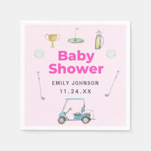Golf Girl Baby Shower Napkin