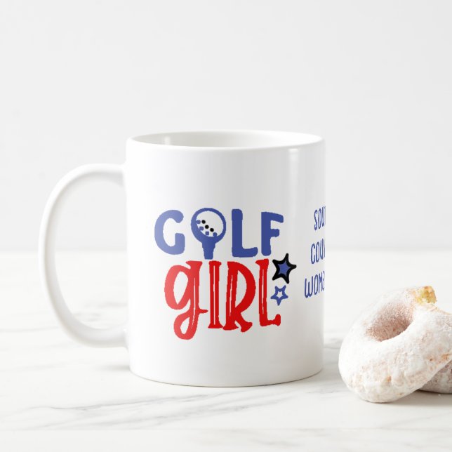 Golf Girl Customized Coffee Mug  (With Donut)