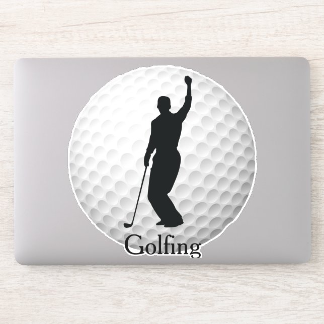 Golf Golf Golf Ball Design Contour Sticker (Ordinateur)