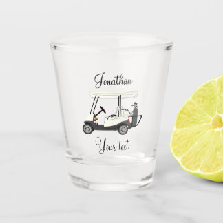 Golf Golfer Cart Shot Glass