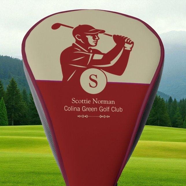 Golf . Golfer Dark Red Head Cover (Creator Uploaded)