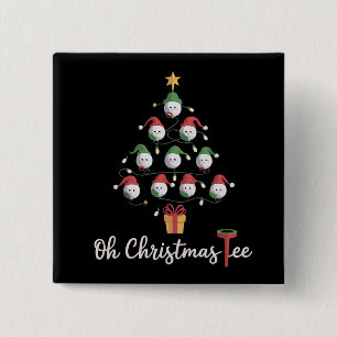 Golf Golfer Funny Golfing Oh Christmas Tee 2 Inch Square Button