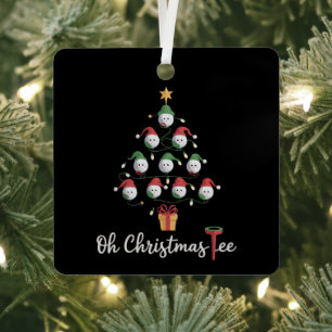 Golf Golfer Funny Golfing Oh Christmas Tee Metal Ornament