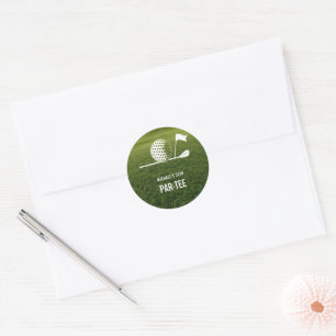 Golf Golfer Golfing Minimalist Men Birthday Classic Round Sticker