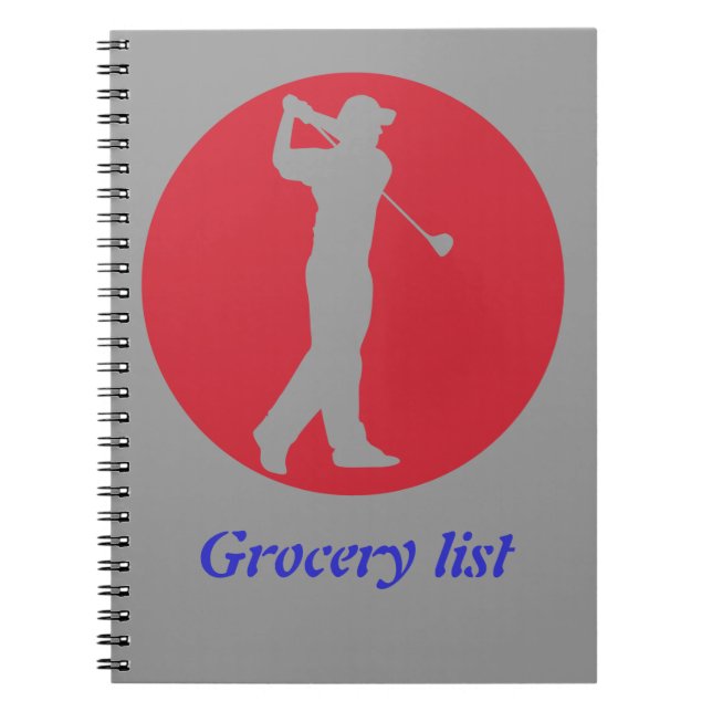 golf golfer note book (Front)