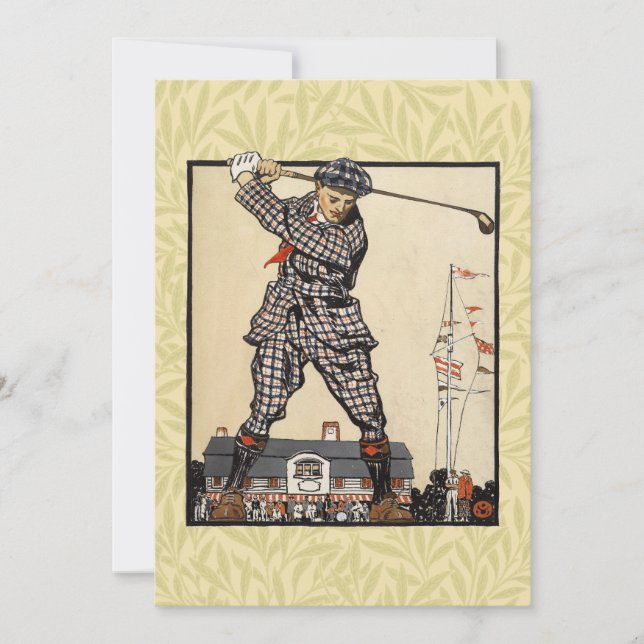 Golf Golfer Vintage Antique Golfing (Front)