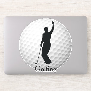 Golf Golfing Golf Ball Design Contour Sticker