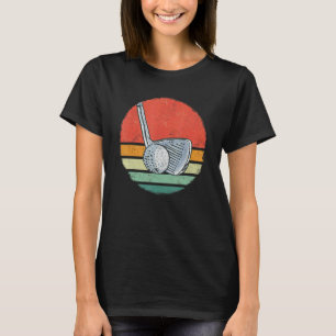 Golf Golfing Golfer Pitch Par Retro Sunset T-Shirt