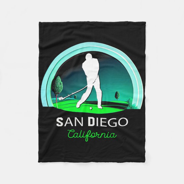 Golf Golfing San Diego  Fleece Blanket (Front)