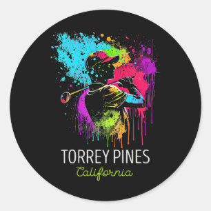 Golf Golfing Torrey Pines Classic Round Sticker