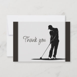 Golf Golfing  Volunteer Helper Thank You Card