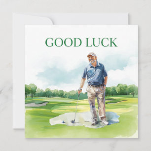Golf Good Luck to golfer on green grass