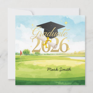 Golf Graduation Congratulations 2026 Card