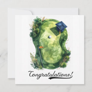 Golf Graduation Congratulations on Par for golfer Card