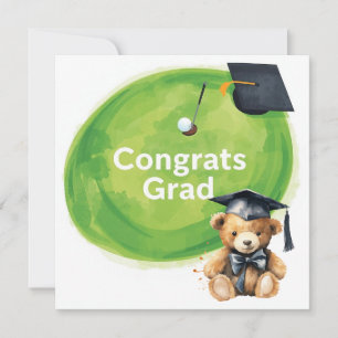 Golf Graduation Congratulations on Par for golfer Card