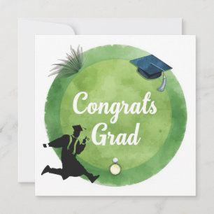 Golf Graduation Congratulations on Par for golfer  Card