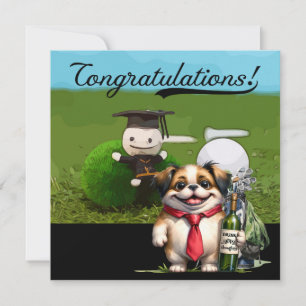 Golf Graduation Congratulations on Par for golfer  Card