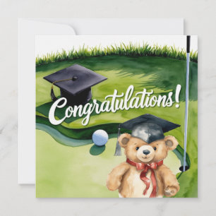 Golf Graduation Congratulations on Par for golfer Card