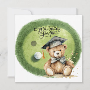 Golf Graduation Congratulations on Par for golfer Card