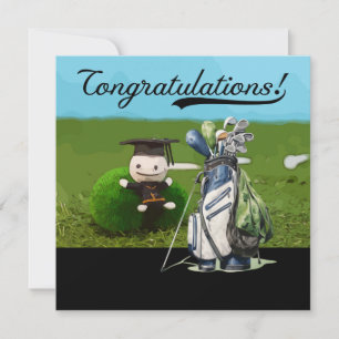 Golf Graduation Congratulations on Par for golfer  Card