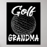 Golf Grandma Women Golfer Golf Ball Player Family