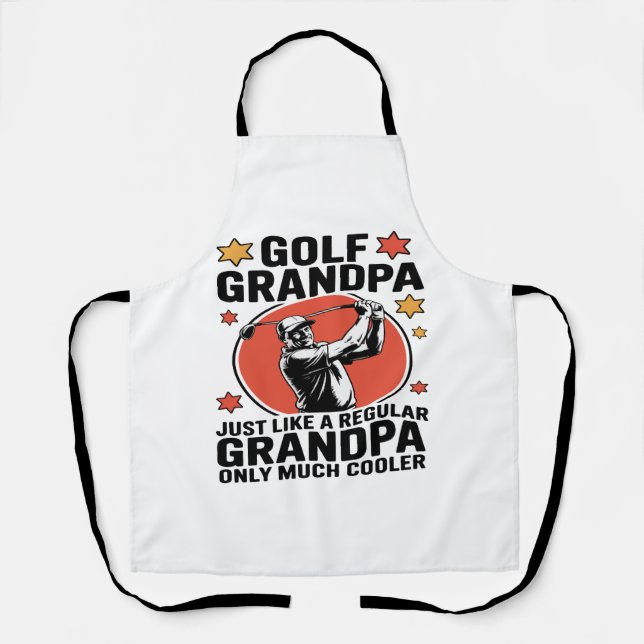 Golf Grandpa Just Like a Regular Grandpa Apron (Front)